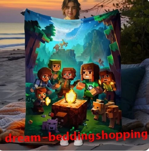 Minecraft Creeper Fleecedecke Überwurf Schlafsofa warm weich Decke Flanell Geschenk - Bild 71 von 74