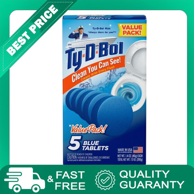 Ty-D-Bol Toilet Tablets 5 Count Bleach Free Automatic Bowl Cleaner
