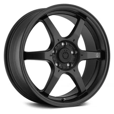 Konig BACKBONE Wheels 17x7.5 (45, 4x100, 73.1) Black Rims Set of 4