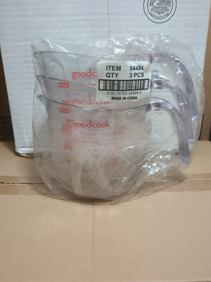 3 Pack GoodCook ️ 4-Cup Measuring Cup - Clear Plastic Easy-to-Read Markings