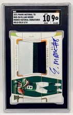2021 Panini National Treasures Elijah Moore Holo Gold RC Patch Auto /10 SGC 9 10