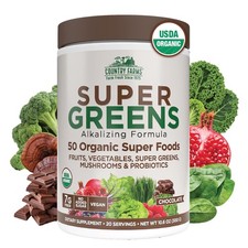 Organic Super Greens Chocolate Flavor, 50 Organic Super Foods, Organic Drink ...
