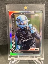 2025 Topps Chrome F1 George Russell Refractor #119 British GP Pole Position