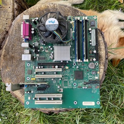 Intel D915GAV LGA775 Motherboard + Intel CPU + 2x DDR RAM + Network Card   Worki