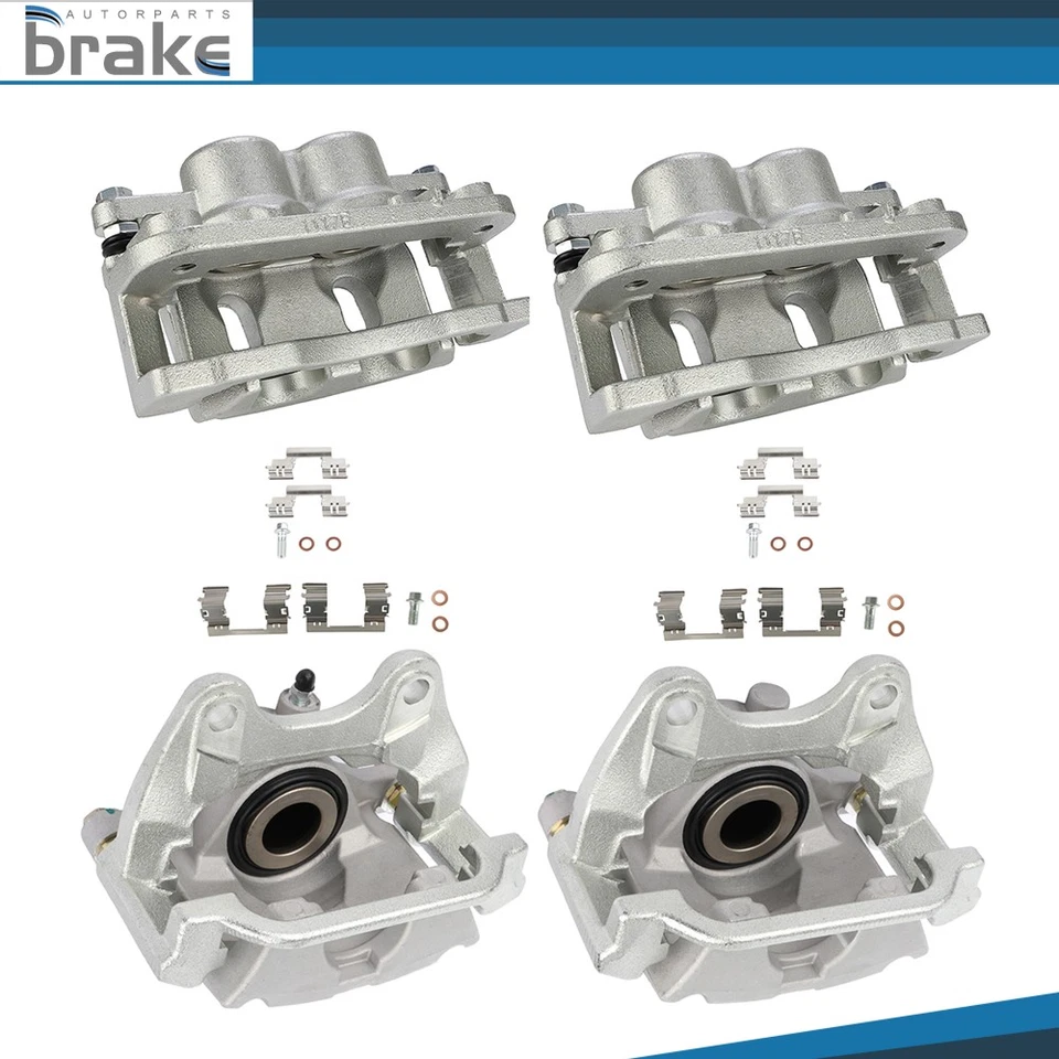 Juego de 2 pinzas de freno delanteras y traseras para Chevrolet Silverado 1500 2008-2018 Foto 4 de 4