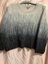 COS GREY&BLACK MOHAIR&WOOL MIX JUMPER SIZE M UK SIZE 12 VGC