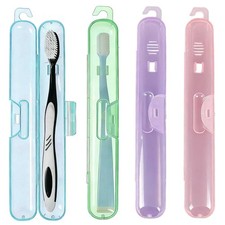 4 Pack Toothbrush Travel Case, Breathable Small and lightweight Toothbrush Ho...