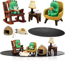 New 8 Pieces Miniature Frog Figurines Cute Resin Collectibles Fast Shipping