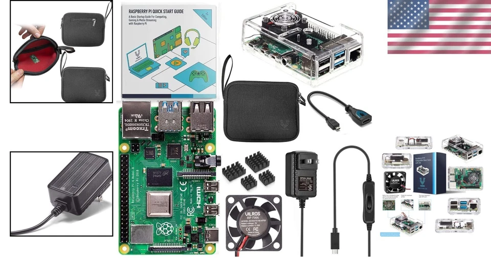 Raspberry Pi 4 Starter Kit: 1.5 GHz CPU, Transparent Case & Complete Accessories - Image 2 of 4