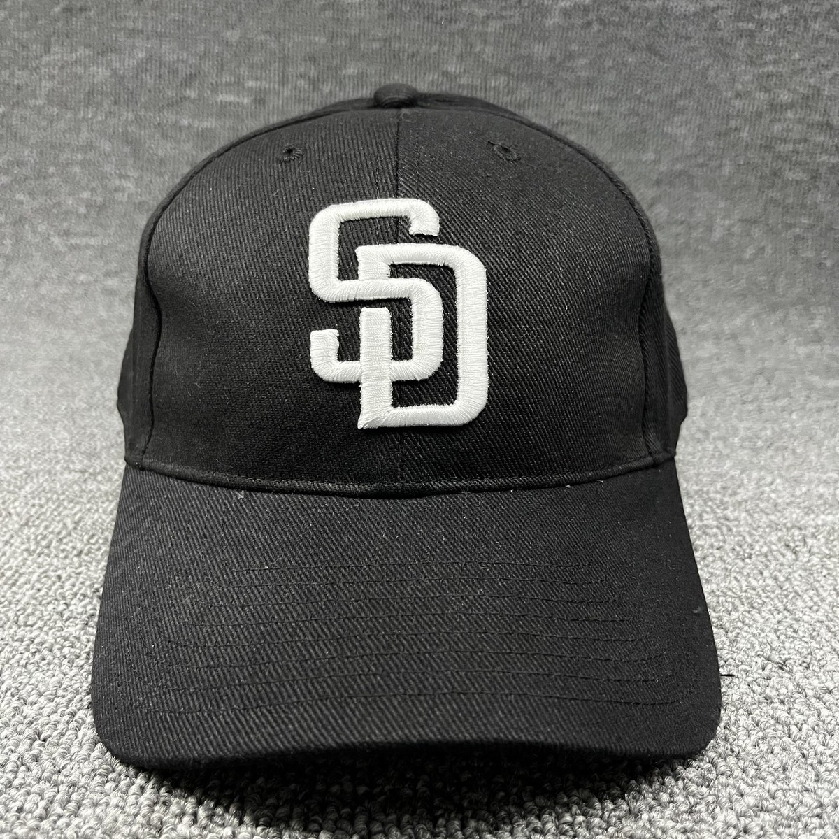 New '47 Brand San Diego Padres Clean Up Adjustable Dad Hat Black White SD Cap