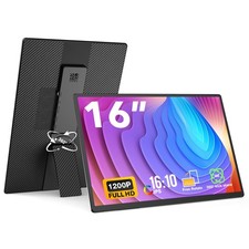 Portable Monitor, 16 Inch FHD 1200P, Horizontal/Vertical Monitor, Plug  Play...