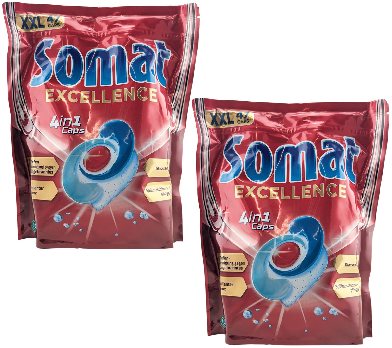 Somat Excellence 2 x 47 Spülmaschinen 4in1 Caps Glasschutz Geschirrspüler Tabs