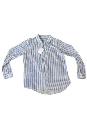 Thread & Supply Women s Blue Button Down Blouse Long Sleeve Size L NWT