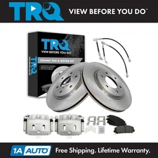 TRQ Brake Pad & Rotor Kit Ceramic Fits 2012-2017 Nissan Armada 2011-2019 TITAN