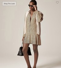 J CREW S New Amelia shirt-dress in cheetah print CO058 $228
