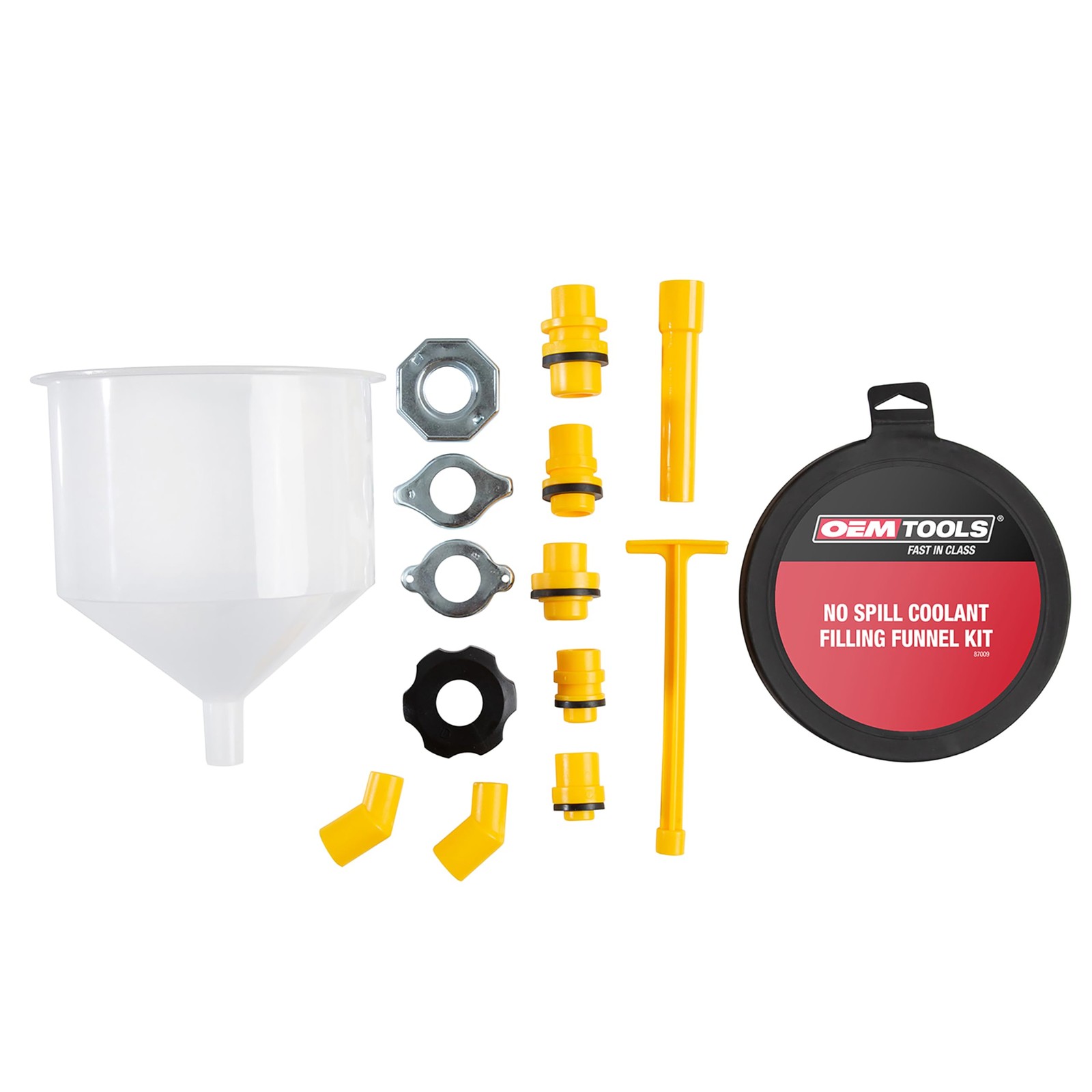 OEMTOOLS No-Spill Coolant Funnel Kit, 15 Piece Fluid and Oil Funnel Set, All...
