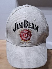 Jim Beam Whiskey Hat Cap Strapback Adjustable Organic Material Beige