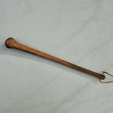 Zulu Iwisa Knobkerrie Hand-Carved Hardwood Ball-Head Club S. Africa 24″ 30s VTG