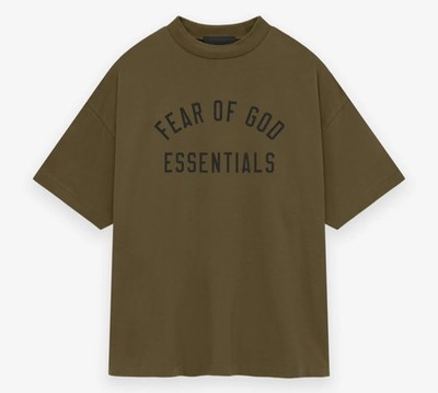 Fear Of God ESSENTIALS Shirt Olive SZ Men's Medium (Fits Like An XL)