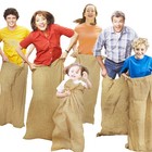 CWLAKON 6 Pack Large Burlap Potato Sack Race Bags for Kids Adults, Field Day