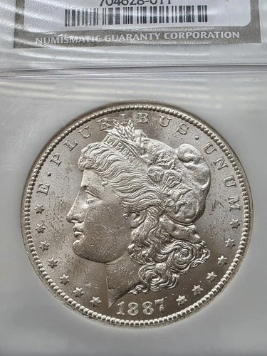1887 S Morgan Silver Dollar NGC MS 62