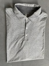 Hickey Freeman Men's Size - XL Gray Geometric Performance Short Sleeve Golf Polo