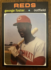 CINCINNATI REDS: George Foster Custom Modern 1971 Style Art Card