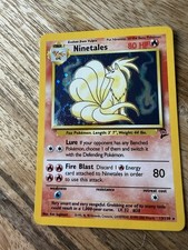 Pokémon TCG Ninetales Base Set 2 Holo With Swirl Rare Card 13/130 Mint Condition on eBay