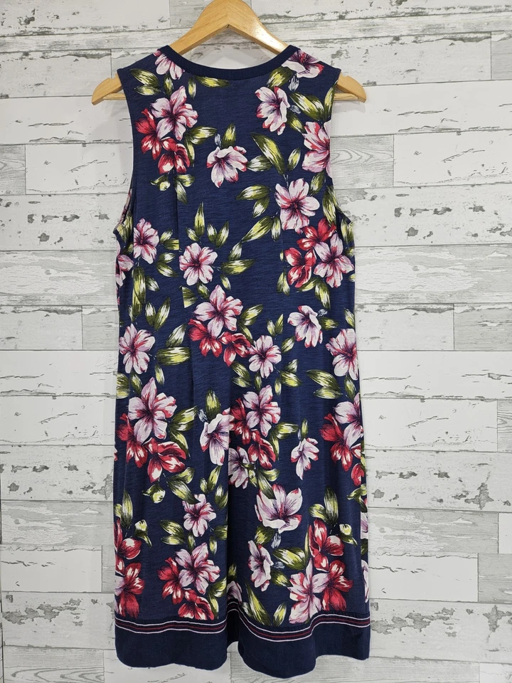 Vestido Tommy Bahama Kalahari Floral Sin Mangas Tejido Azul Marino Para Mujer Mediano Foto 4 de 4