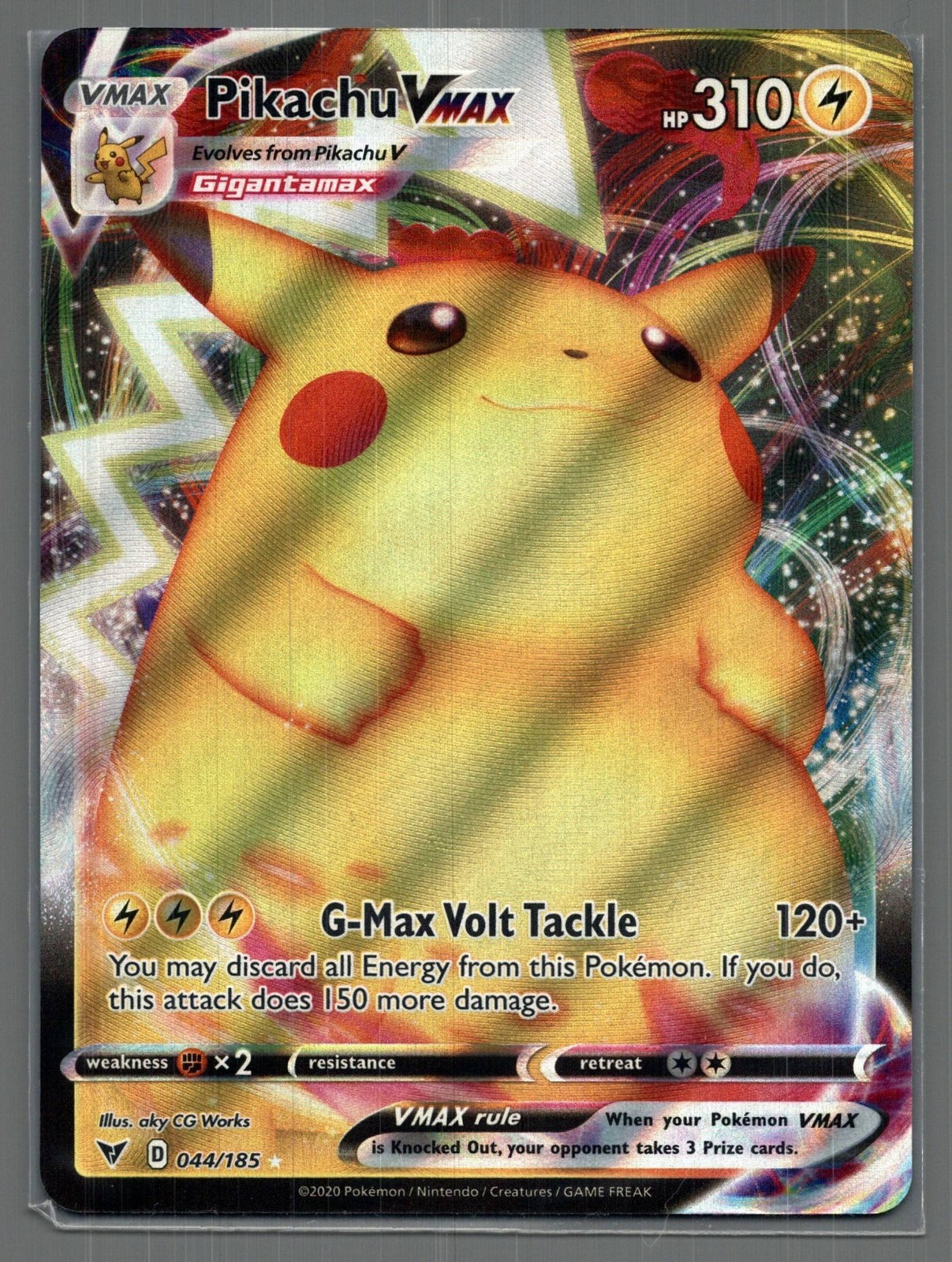 Pikachu VMAX Ultra Rare SWSH04: Vivid Voltage 044/185 NM