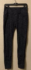 Athleta Medium Heathered Gray Leggings Pants Pockets Front And Rear 28  Inseam