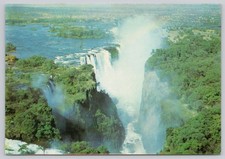 Postcard Zimbabwe Victoria Falls Aerial View c1986 69Y 
