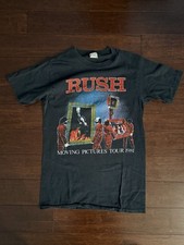 Rush 'Moving Pictures' 1981 Tour Concert T-Shirt Medium Vintage NY/NJ dates