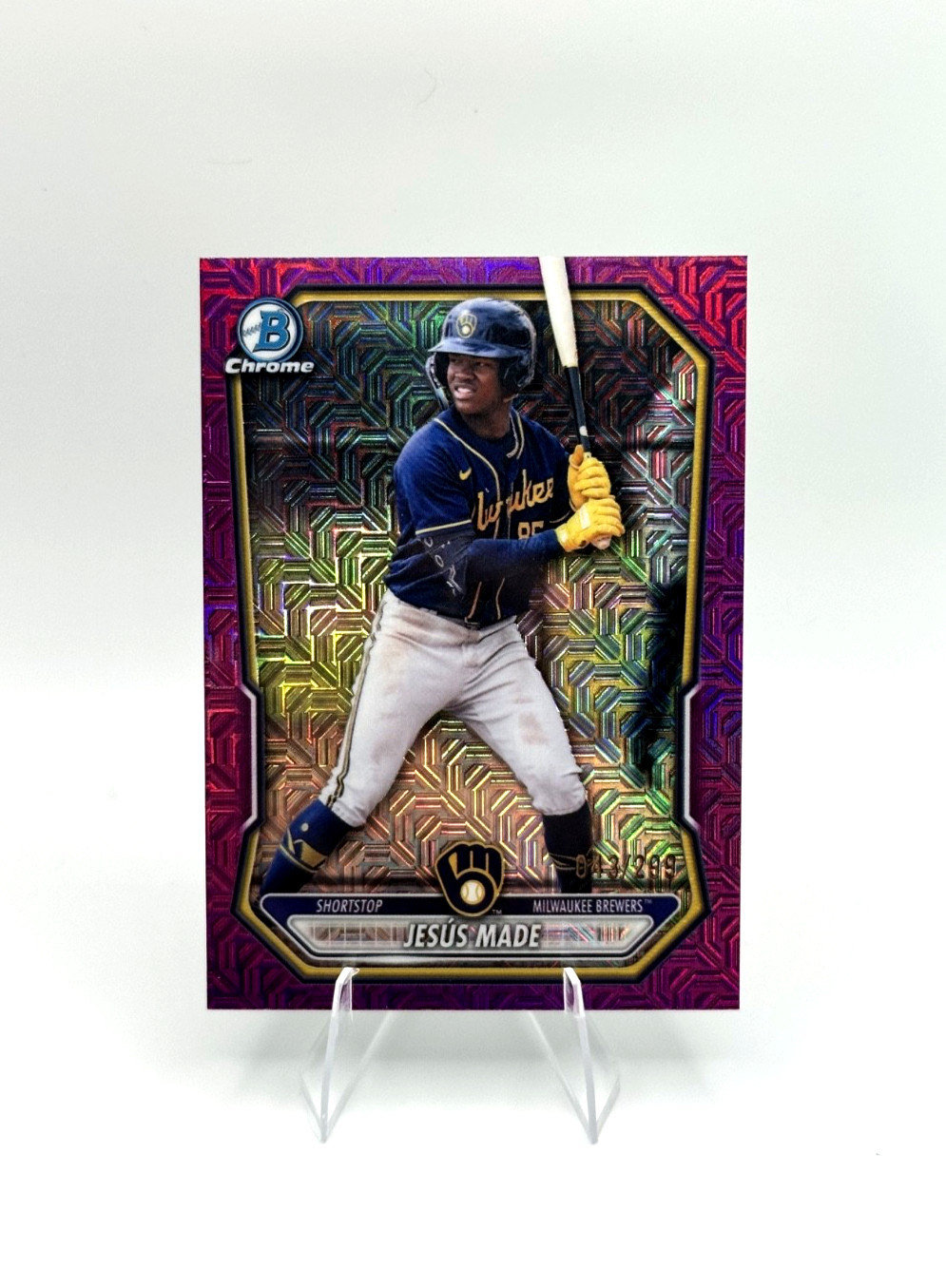 Jesus Made #BCP-96 Baseball Cards 2026 Bowman Chrome Prospect trading card — raw and PSA graded price guide