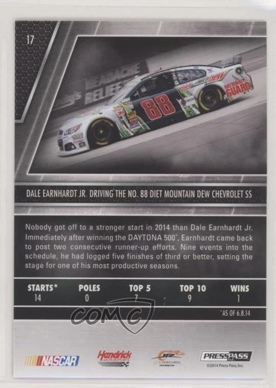 2014 Press Pass Redline Dale Earnhardt Jr #17 HOF - Image 2 of 2
