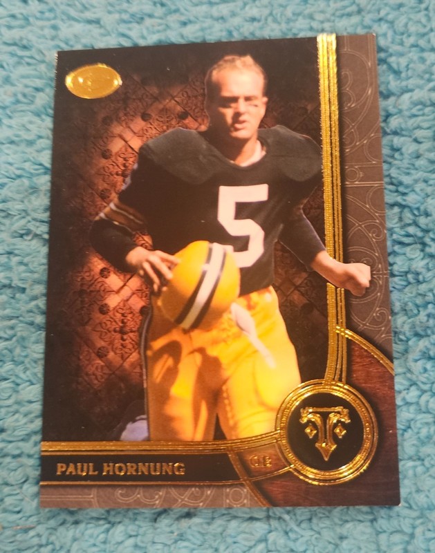 L) 2015 Topps Triple Threads NFL Paul Hornung Green Bay Packers NO79 #2