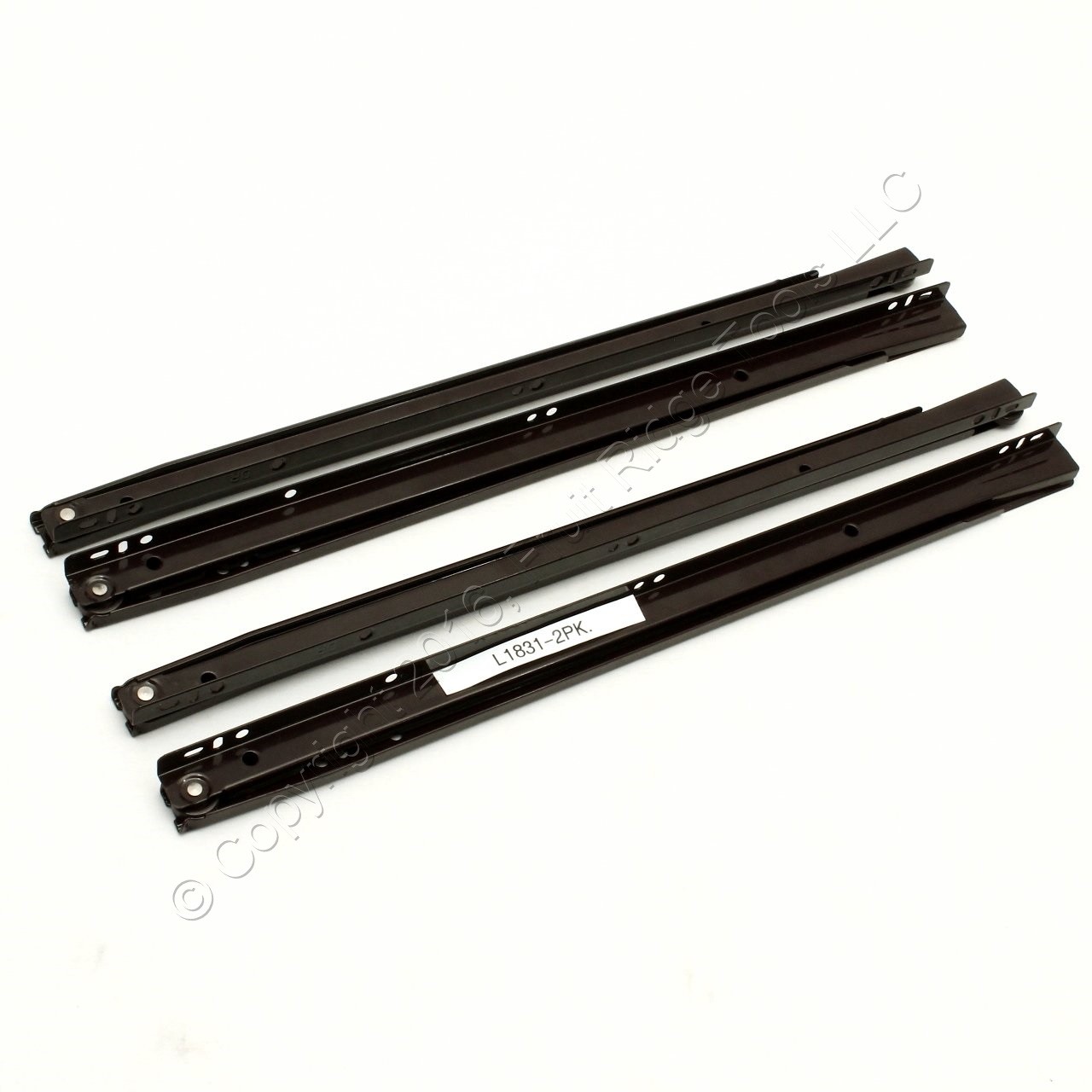 2 PAIR 18" Side Mount 80-lb Load Capacity 3/4 Extension Cabinet Drawer Slides