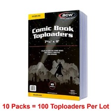 100 BCW Golden Age Fumetto Plastica Rigida Topload Supporti Rigidi Toploaders
