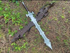 Épée viking en acier au carbone forgé à la main épée médiévale prête au combat + fourreau