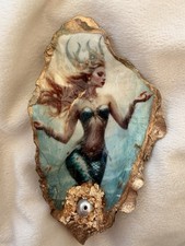 A Unique And Beautiful Mermaid Oyster Shell Incense Holder