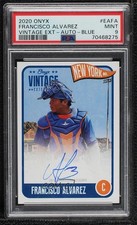2020 Onyx Vintage Extended Blue Ink /275 Francisco Alvarez PSA 9 MINT Auto 0z5y