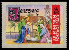 JERSEY 1012h - Christmas  Adoration of the Shepherds - 2002 Imprint  (pc50875)