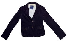 American Eagle Outfitters VTG Y2K 2009 Navy Blue Corduroy Blazer Woman s SZ.S