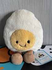 Jellycat Amuseables Happy Boiled Egg BNWT Displayed Only Brand New With Tags