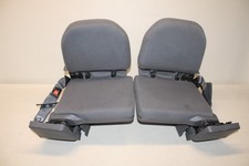 98-02 Ford Ranger Ext Cab Rear Jump Folding Seat Set With Lap Belts Gray Cloth