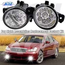 Pair LED Fog Lights for INFINITI M45 2008-2010 Driving Lamp Left&Right Side