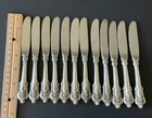 12 Grande Baroque by Wallace Sterling Silver 6  1/4” Butter Spreaders Vintage