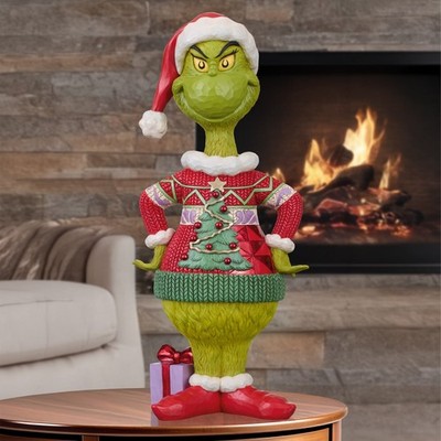 Jim Shore 2026 ~ Grinch In Ugly Sweater Statue ~ 20.2'' Height ~ New In Box