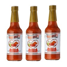 Hot Habanero Pepper Sauce, 10 oz Authentic Belizean Hot Sauce with Fresh Re...