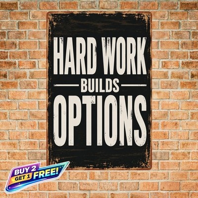 Discipline Equals Freedom Motivation Metal Sign Home Decor